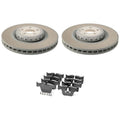 Front Dimpled Rotors & Disc Brake Pad Kit for Mercedes C216 CL65 W221 S65 AMG