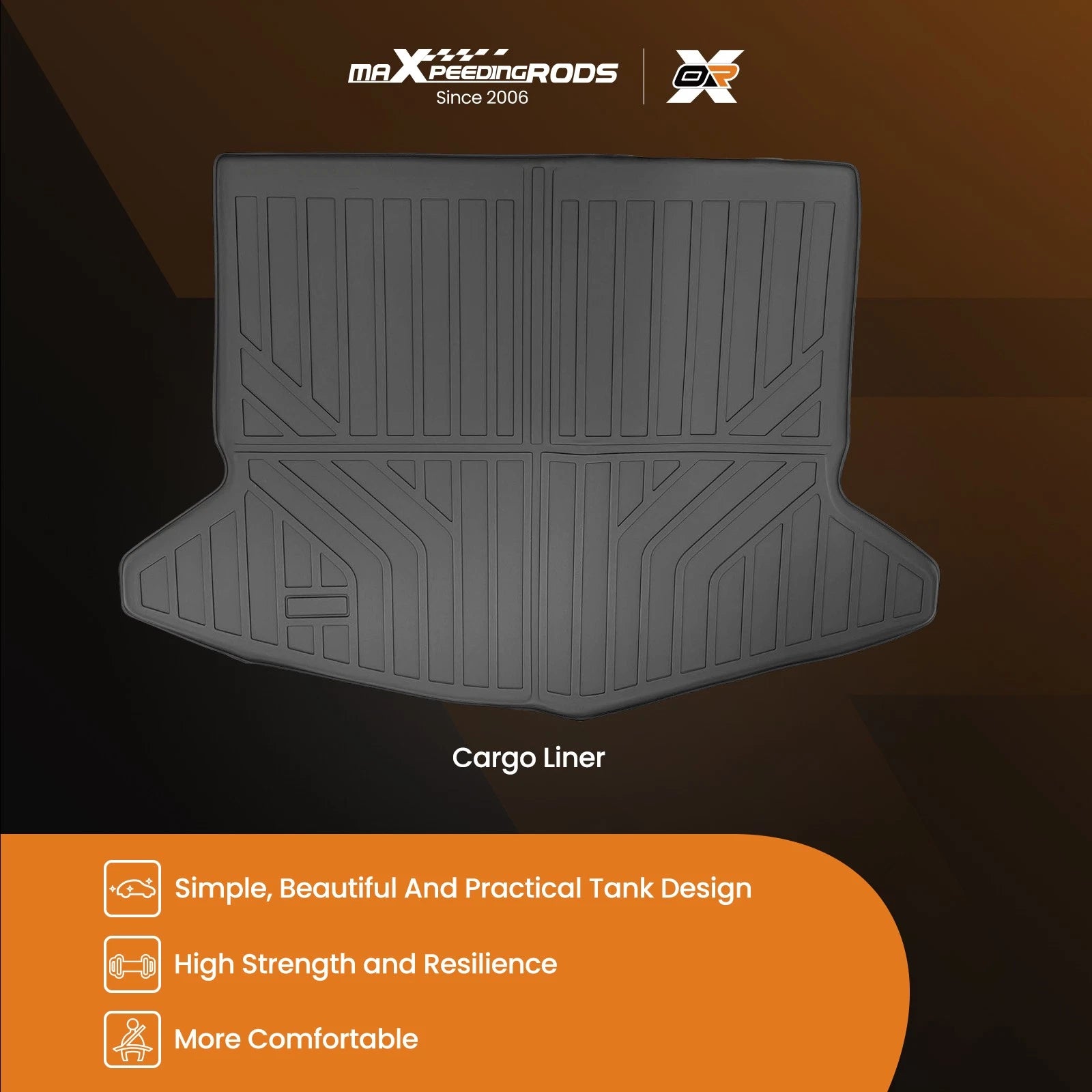 Rear Trunk Bed Mat Cargo Liner for Mazda CX-5 (2017–2025) TPE Anti-Slip