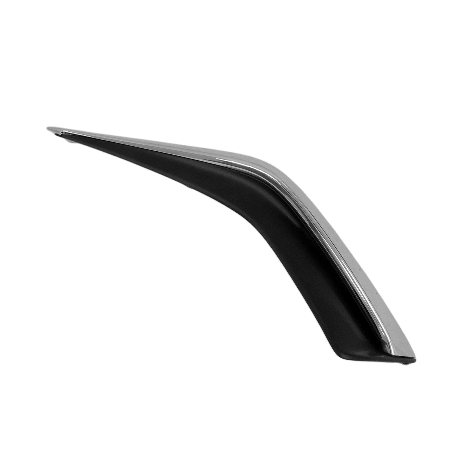 Replacement Black Chrome Polypropylene Front Driver Side Bumper Cover Molding