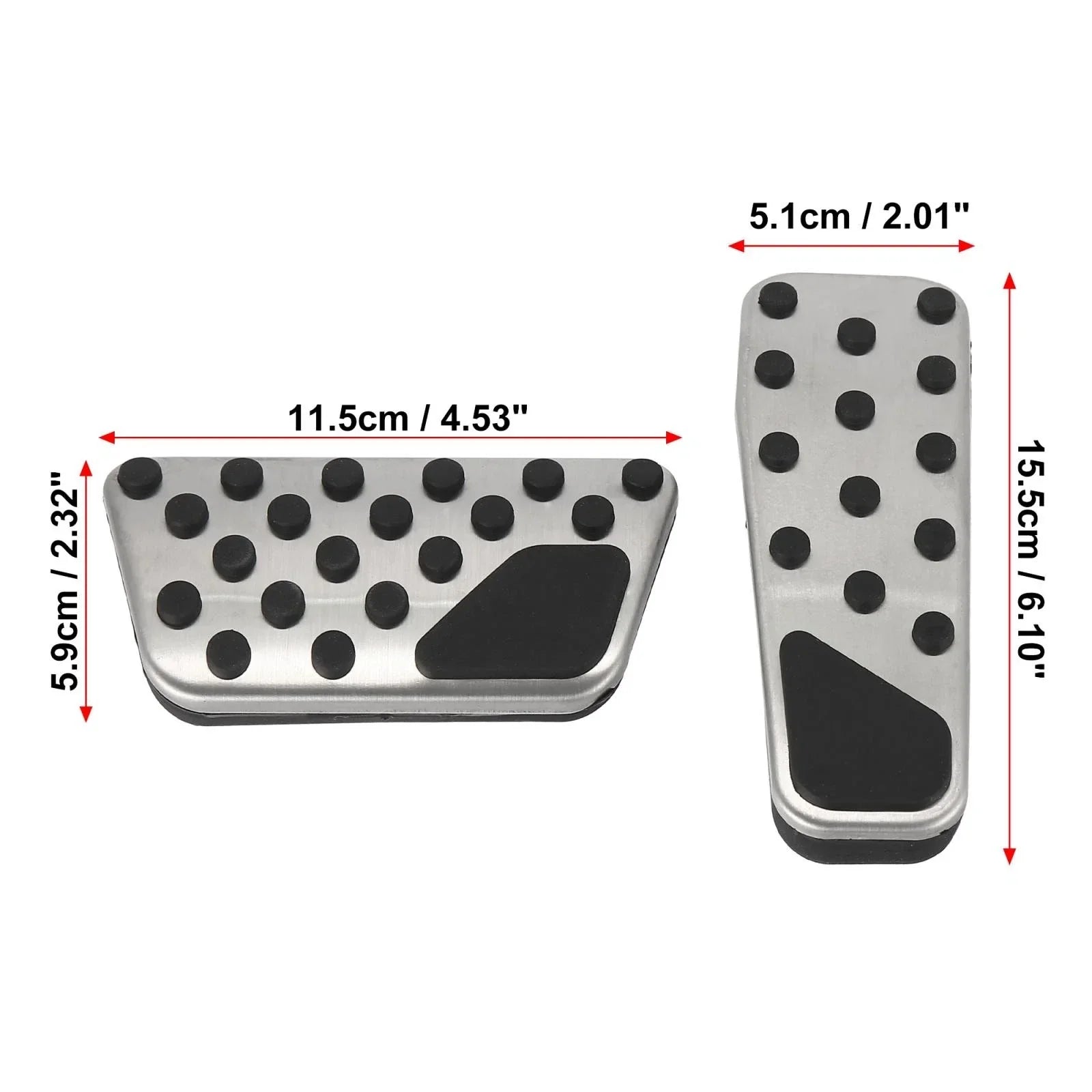 Brake & Gas Pedal Cover Set for Dodge Challenger Charger (2009-2019)