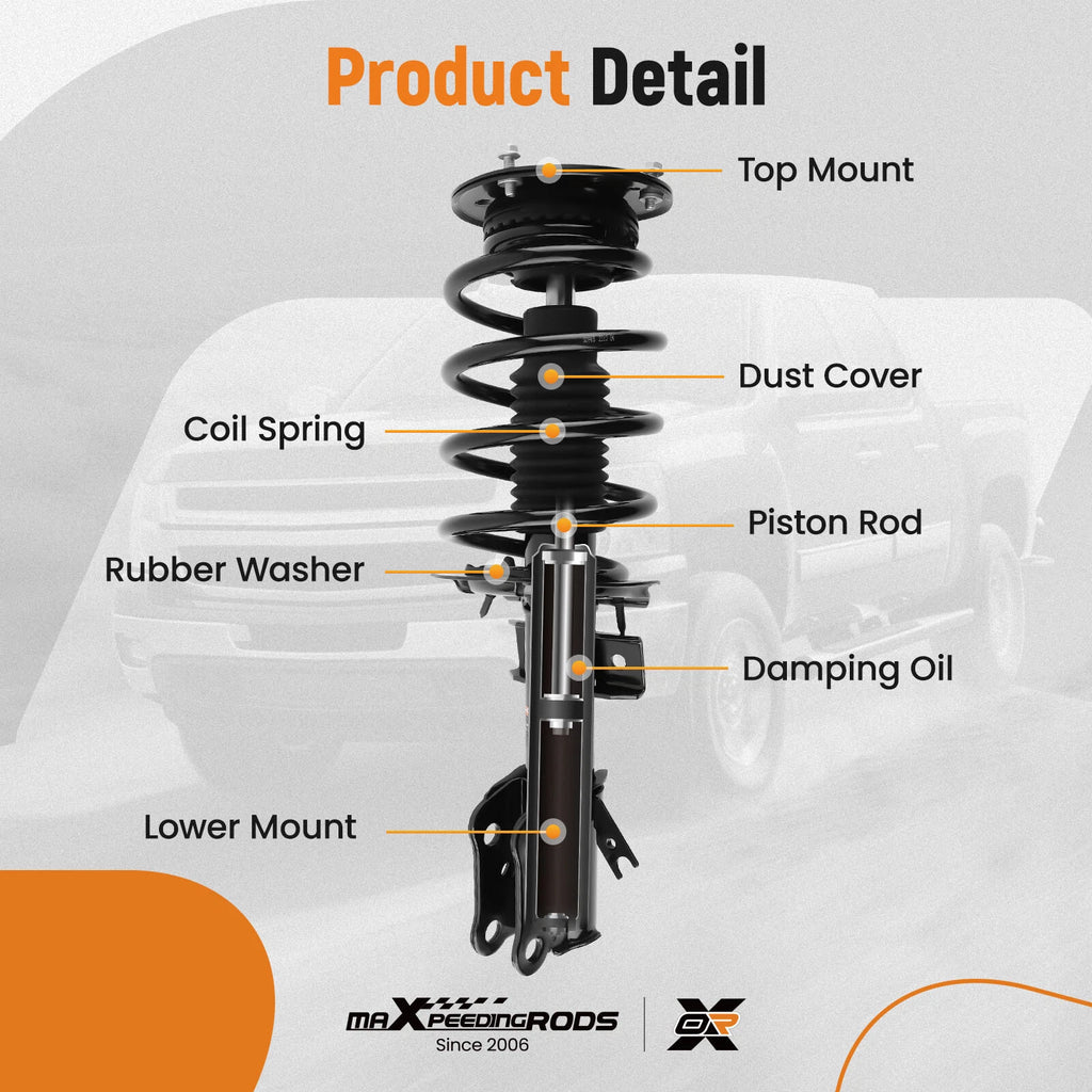 Front Complete Struts Control Arms Outer Tie Rods for Ford Fusion (2013-2020)