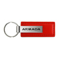 Red Leather Keychain KC1542.ARM - Officially Licensed for Nissan Armada