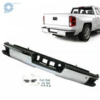 Chrome Rear Step Bumper for Chevy Silverado GMC Sierra 1500 (2014–2018)