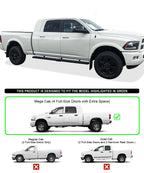 5in Stainless Steel Side Steps for Dodge Ram 1500 2500 3500 Mega Cab (2006-2008)