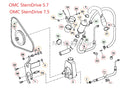 Power Steering Pump for Volvo Penta OMC 5.0 5.7 7.4 8.2 L (3850491)