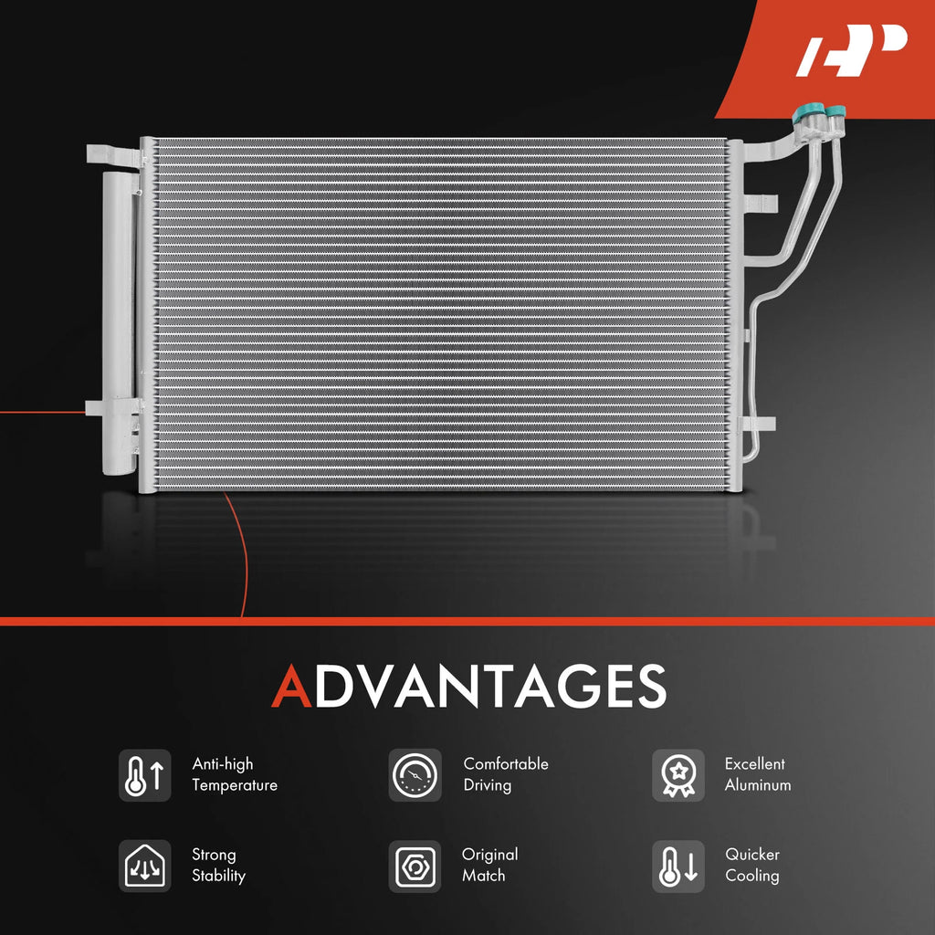 A/C Condenser with Bracket & Receiver Drier for Kia Optima (2016-2016)