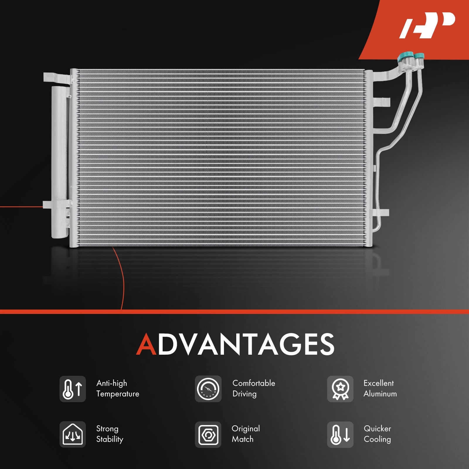 A/C Condenser with Bracket & Receiver Drier for Kia Optima (2016-2016)