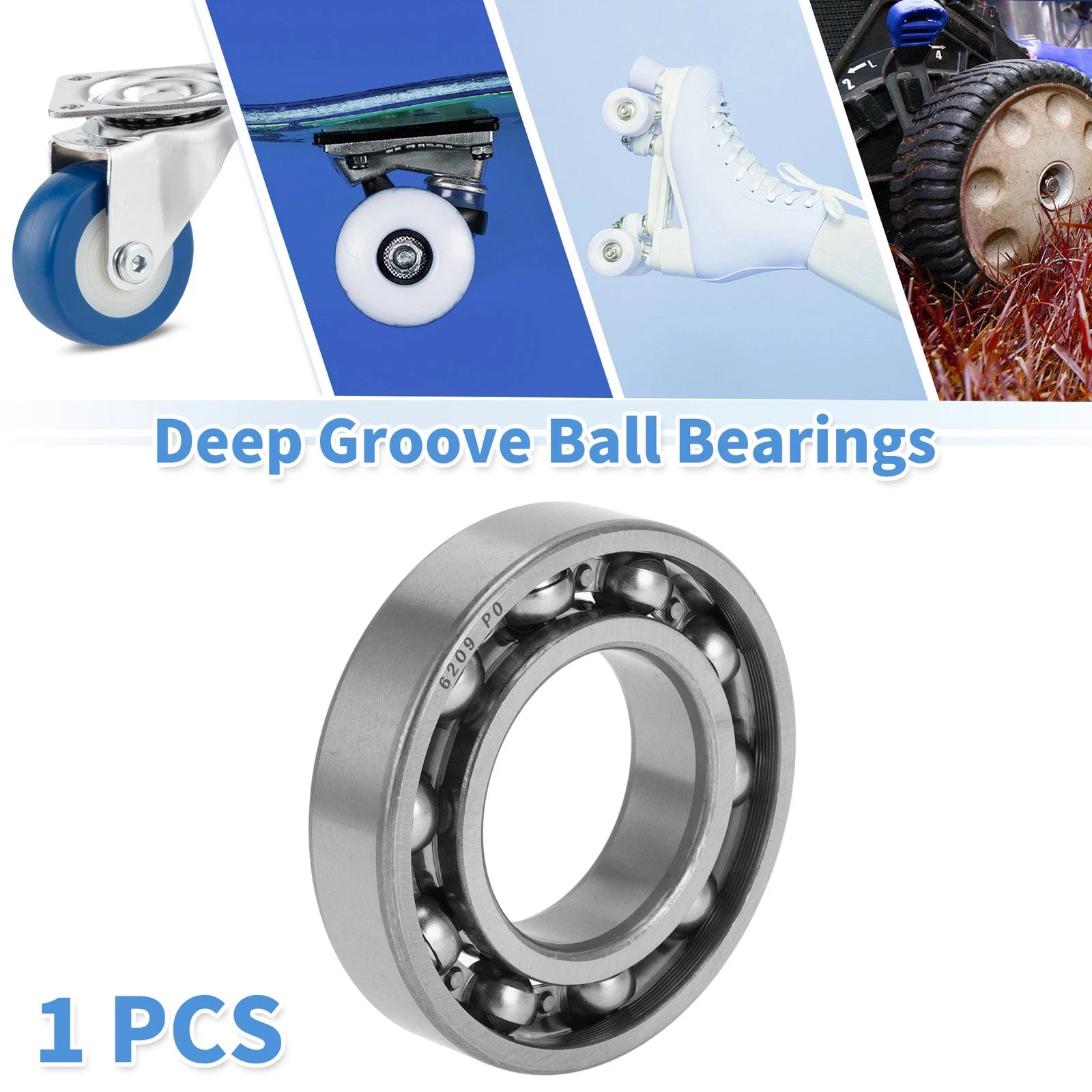 6209 Deep Groove Ball Bearing for Scooter Skateboard Wheel (P0 45x85x19mm)