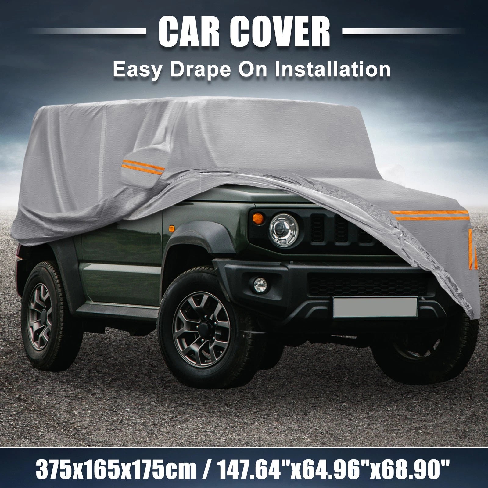 Set of 1 Car Cover for Suzuki Jimny (2018–2023) Waterproof Silver Tone
