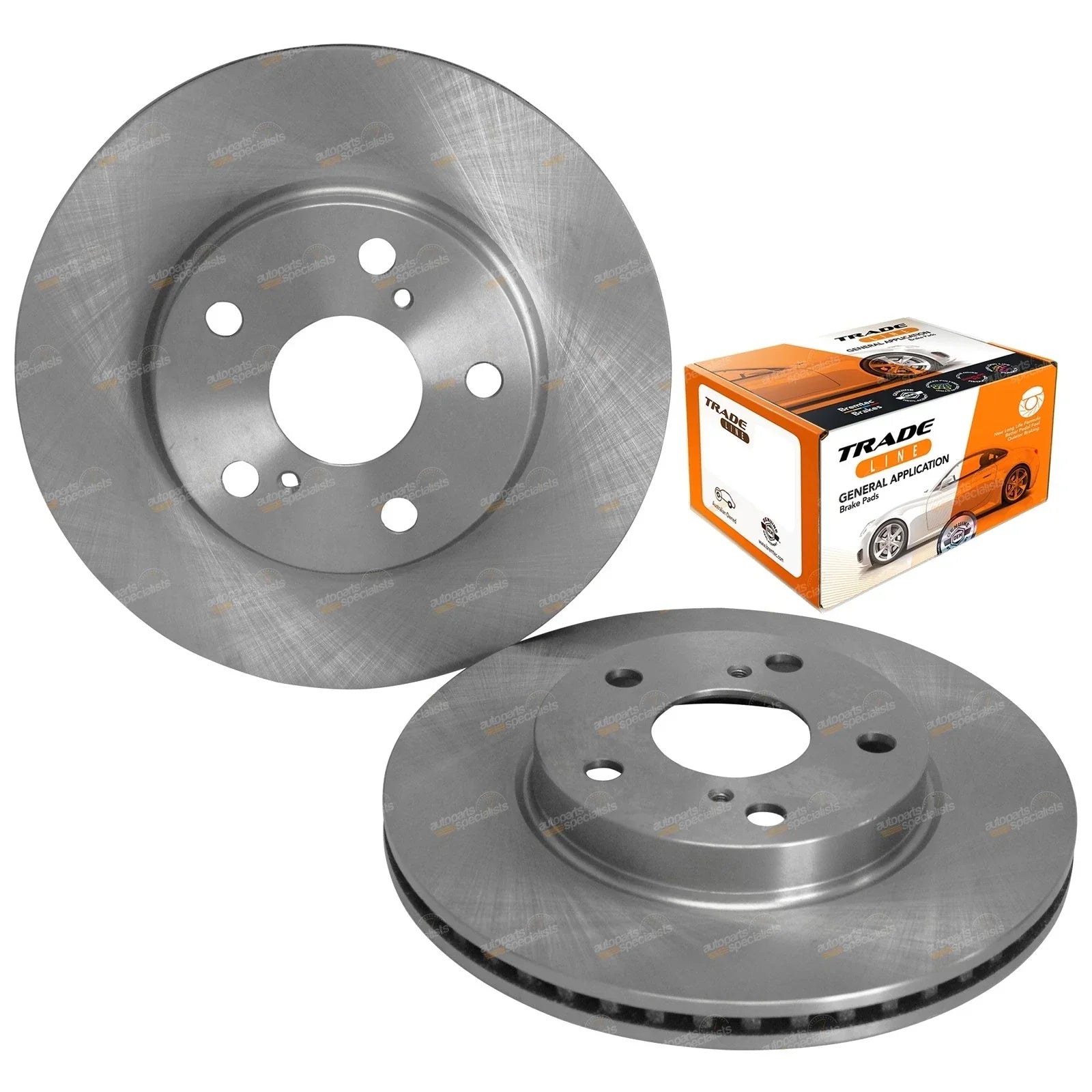 Front Disc Rotors & Bremtec Brake Pads for Corolla (2007–2018)