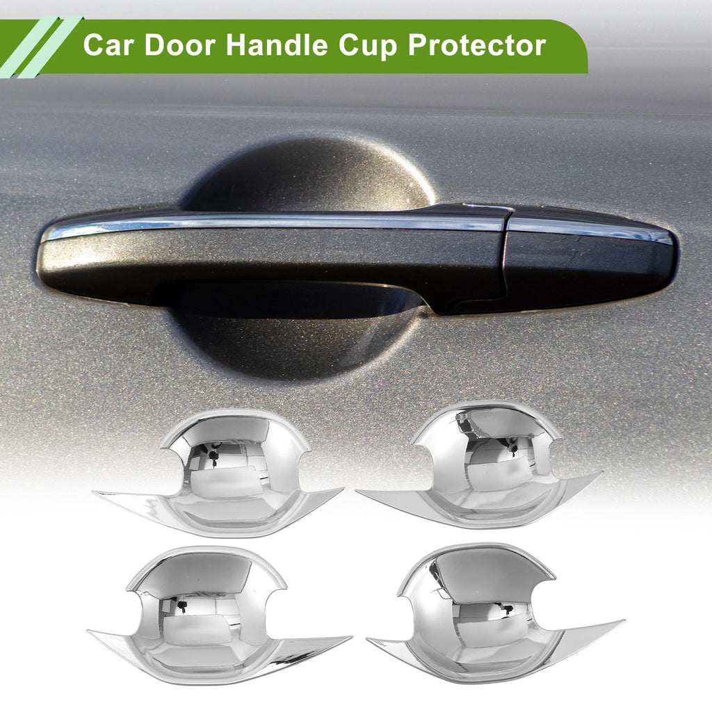 Set of 4 Chrome Door Handle Cup Protectors for Mitsubishi Outlander 
