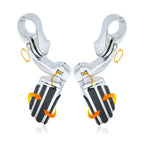 Chrome Short Angled Adjustable Highway Foot Pegs for Harley (Fit 32mm 1.25")