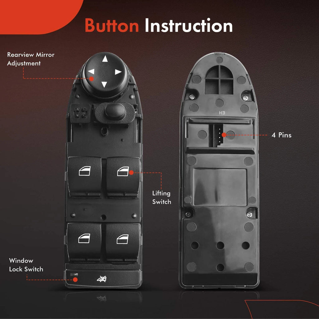 Power Window Switch for BMW 528i 535i 535xi 550i M5 (2008–2010)