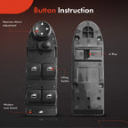 Power Window Switch for BMW 528i 535i 535xi 550i M5 (2008–2010)
