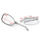 10 mm Motorcycle Rear View Mirrors for Yamaha XV1100/535/750 SR125/185/250 SRX600