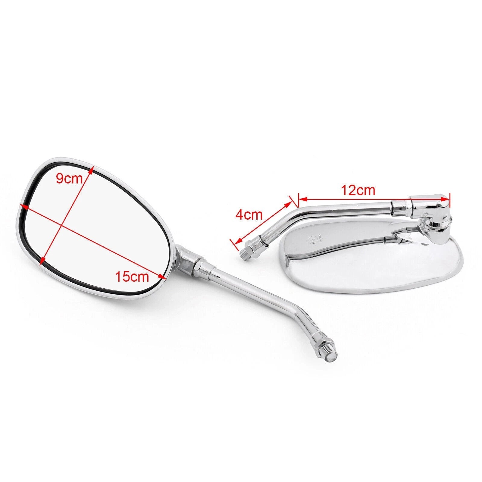 10 mm Motorcycle Rear View Mirrors for Yamaha XV1100/535/750 SR125/185/250 SRX600