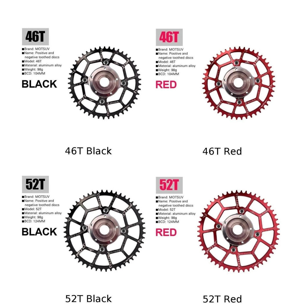 Chainring Set for Bicycle Positive Negative Replacement Converter