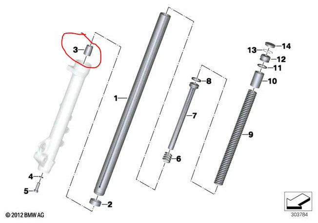Fork Stop for BMW F 700 / G 650 (2001–2018) 31427666238