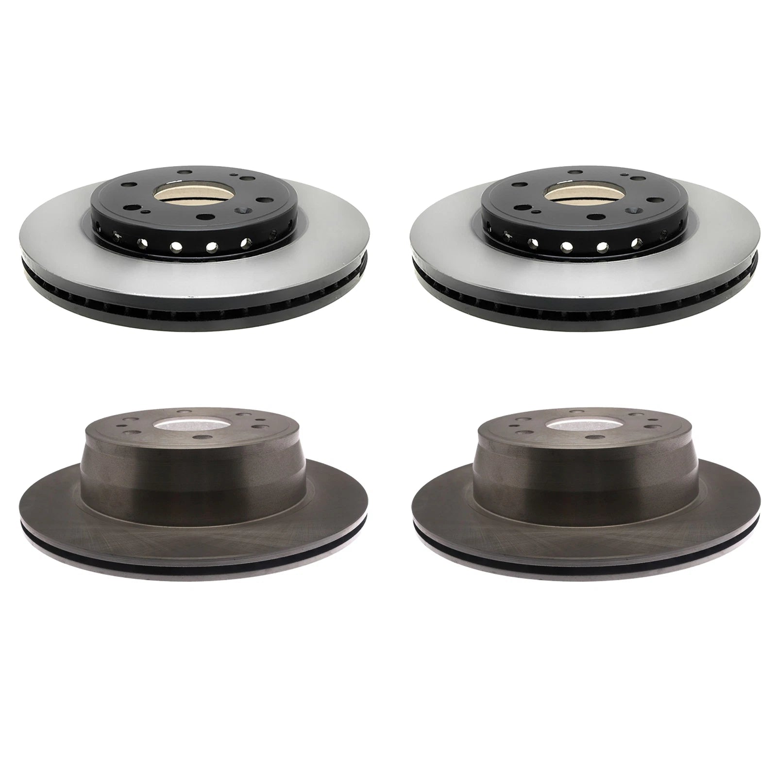 ACDelco Silver Brake Kit Disc Rotors Set of 2 for Tahoe Yukon (330mm & 345mm)