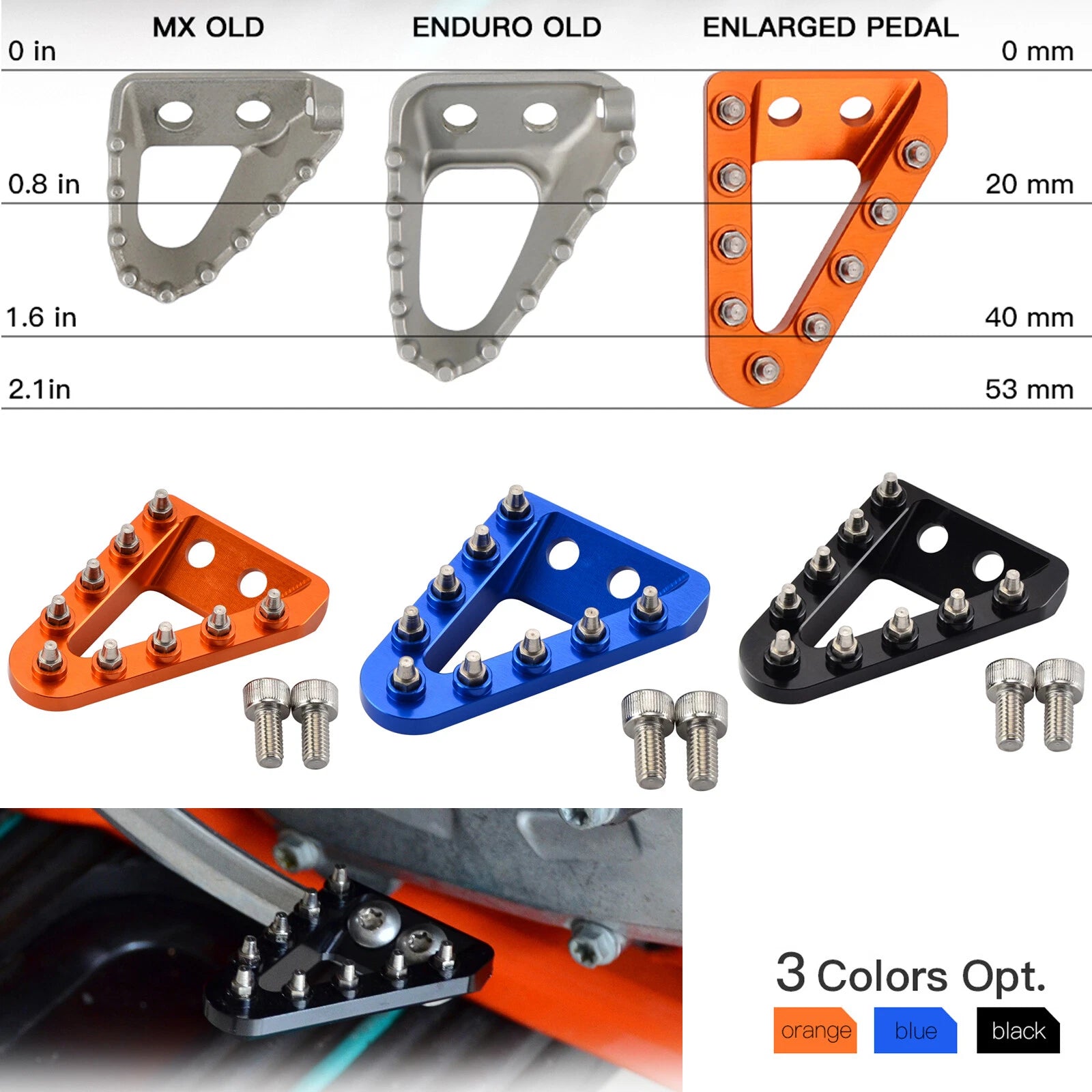 CNC Brake Pedal Tip Step Plate for Husqvarna TE FX FC FE 250 350 450 501 (2017–2025)