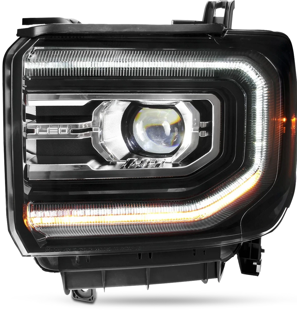 Full LED Projector Headlight Left Driver Side for GMC Sierra 1500 (2016–2018)