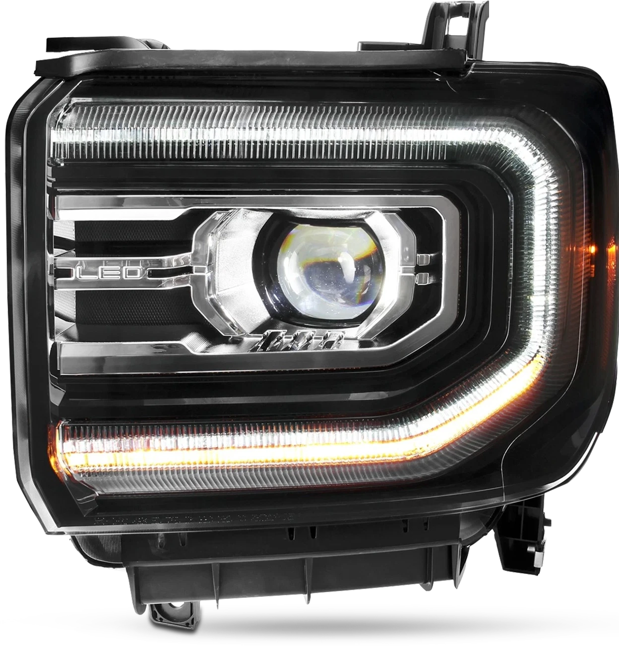 Full LED Projector Headlight Left Driver Side for GMC Sierra 1500 (2016–2018)