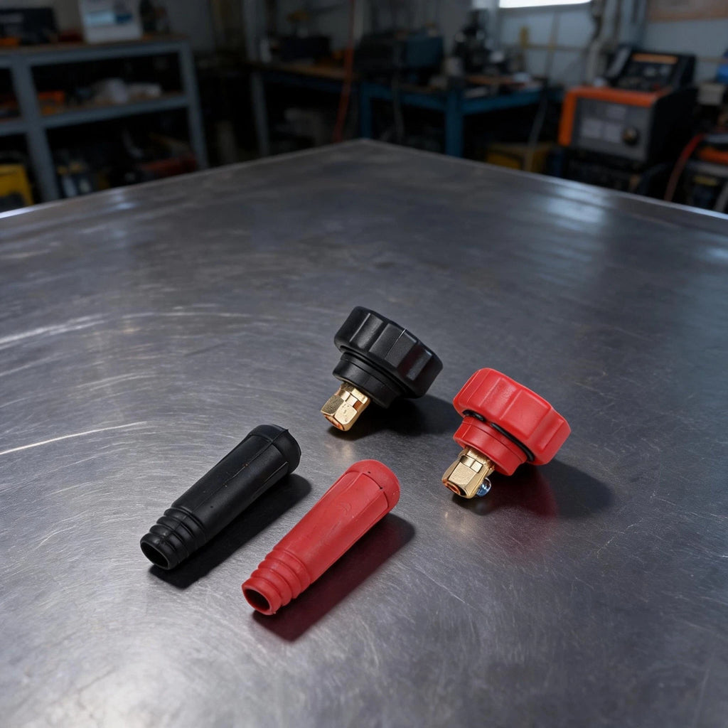 2X Male Quick Connector Pair for Welding Equipment (DKJ1025)