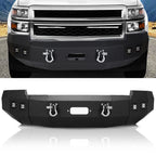 Front Bumper w/Winch & LED Light & D-ring for Chevrolet Silverado 1500 (2014–2015)