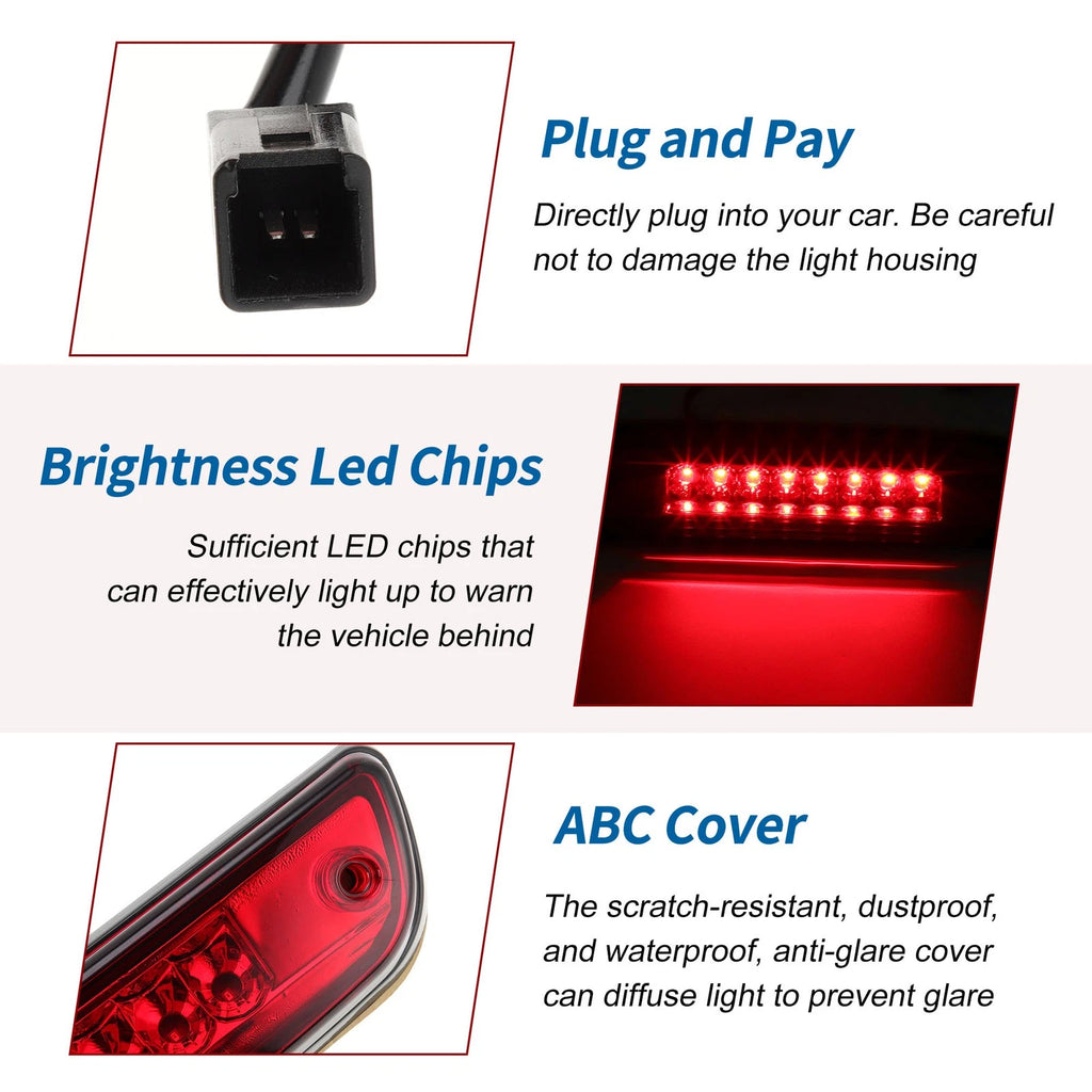 Red LED Third Brake Light for Toyota Tacoma (2005–2015) No. 8157004030