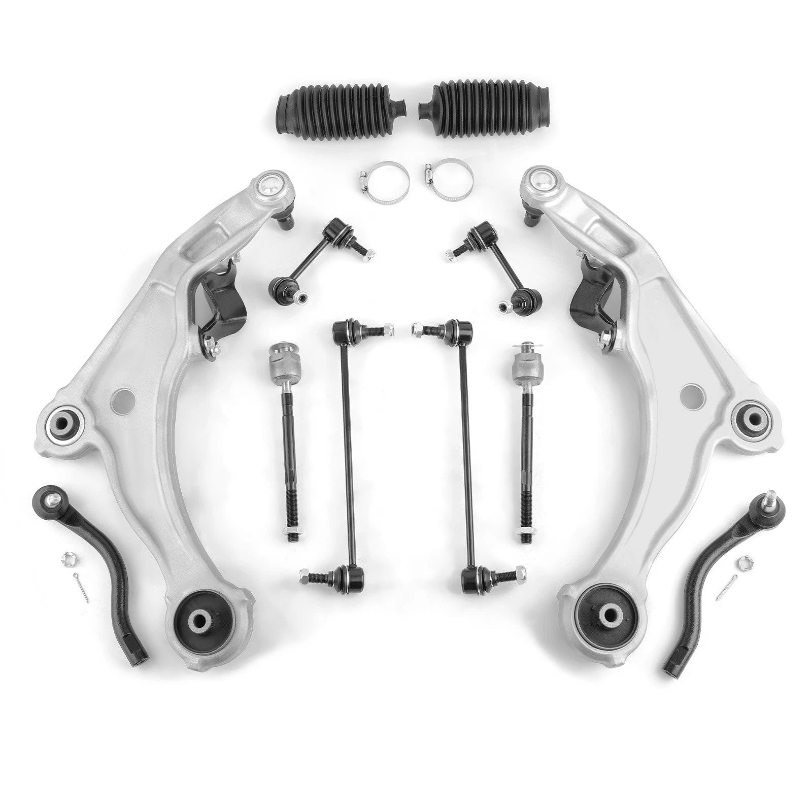 12pcs Front Lower Control Arms Tie Rod Sway Bar Link for Nissan Maxima (2009–2014)
