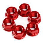 6x Rear Sprocket Nuts M10 x 1 Red for Ducati 1098 1098S 1098R 1198 S (2007–2011)