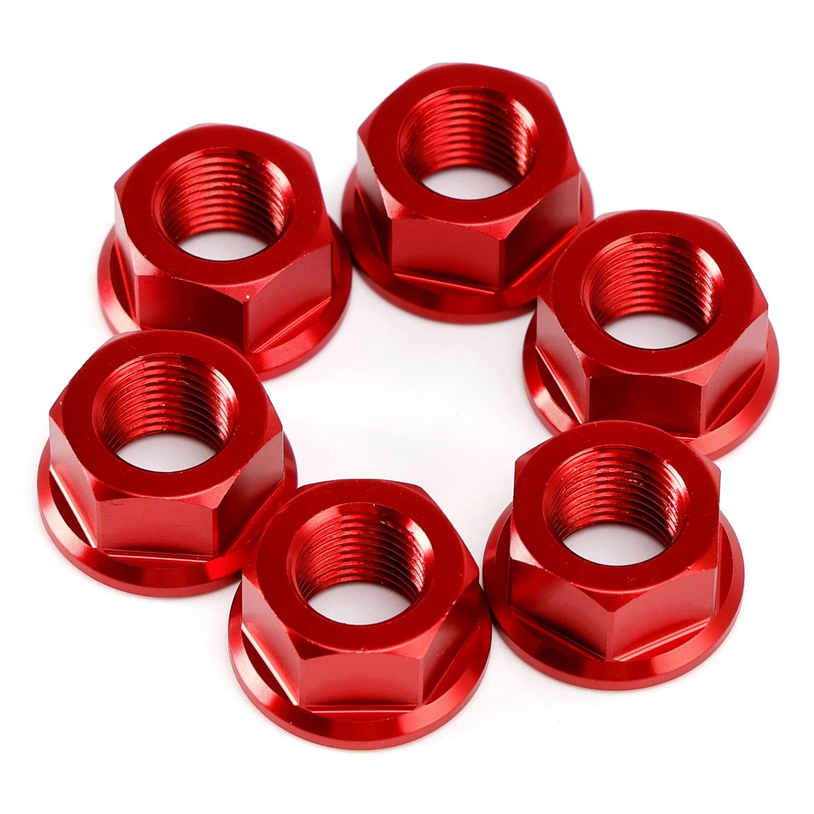 6x Rear Sprocket Nuts M10 x 1 Red for Ducati 1098 1098S 1098R 1198 S (2007–2011)
