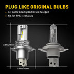 Set of 2 LED Headlight Bulbs for H4 9003 (20000LM, High Low Beam)