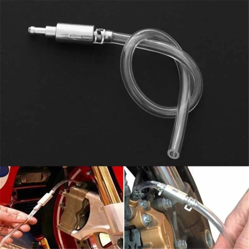 Clutch Brake Bleeder Hose One Way Valve Tube Kit for Motorcycle Car