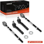 Set of 4 Front Inner & Outer Steering Tie Rod Ends for Subaru Outback Legacy