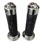 7/8" Black Flame Hand Grips for Ducati 888 849 898 1098 1198 (1991–2018)