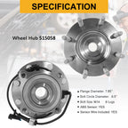 Pair of 4WD Front Wheel Bearing Hubs 515058 for GMC Sierra 1500/2500/3500 HD (2001–2019)