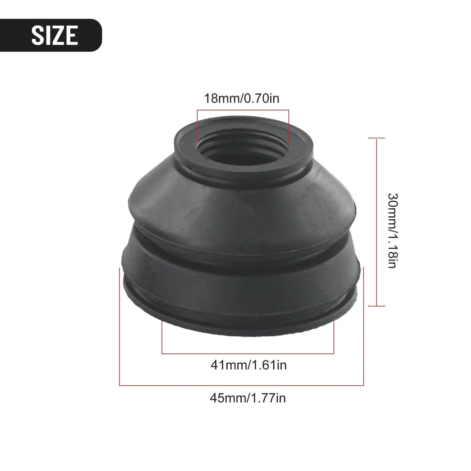 Set of 2 Rubber Dust Boot Covers for Track Rod End & Ball Joint