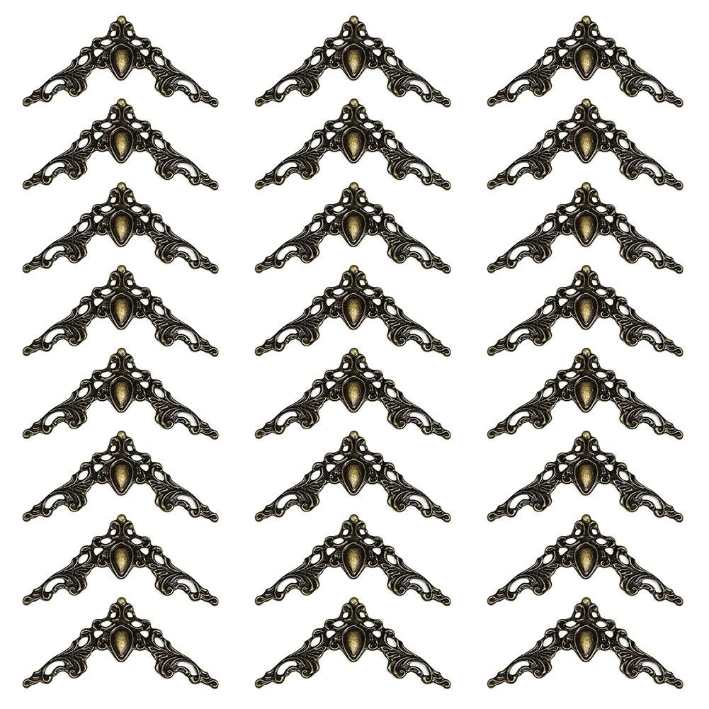 24 Pack Metal Decorative Edge Protectors for Scrapbooks and Frames
