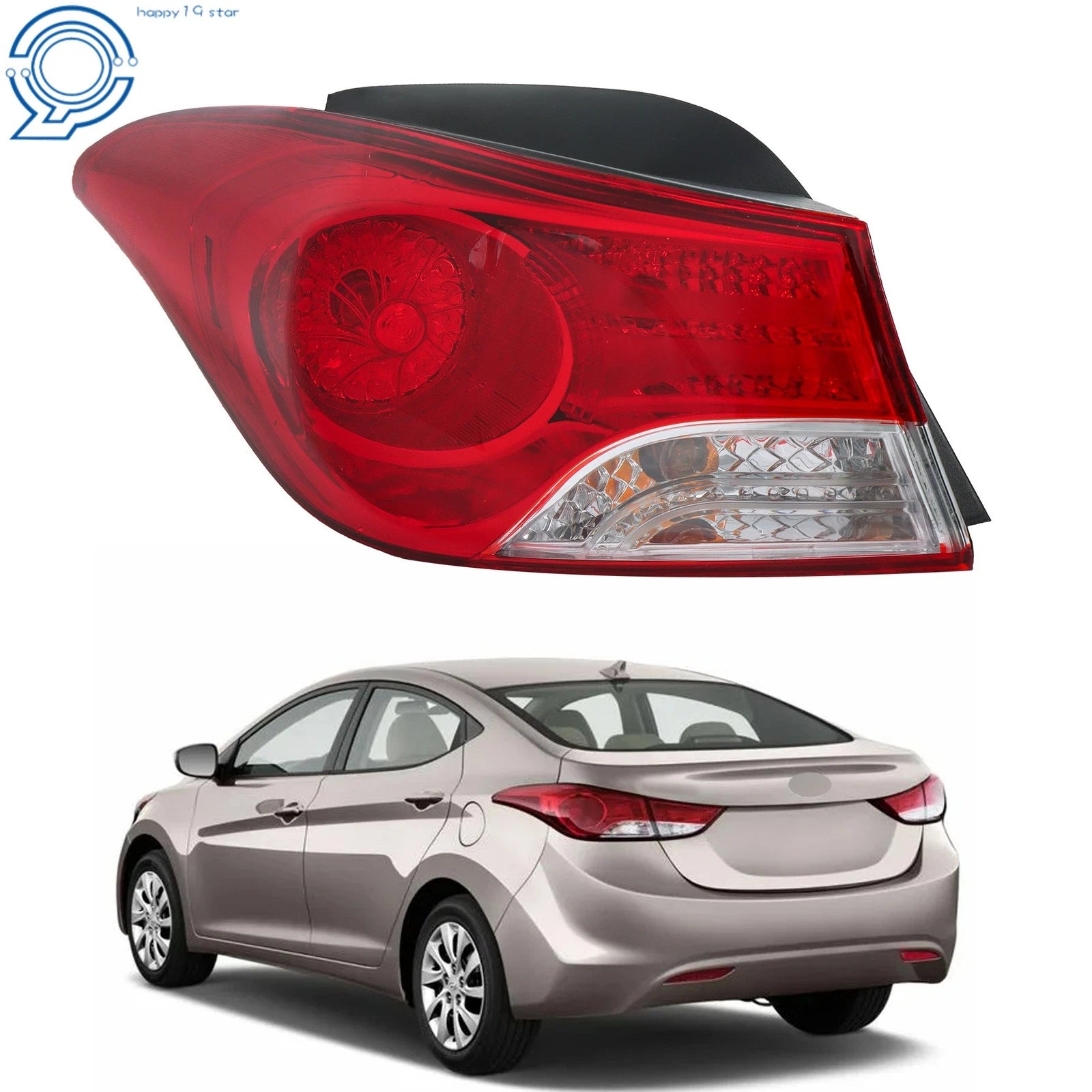 Left Tail Lights for Hyundai Elantra (2011-2013)