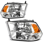 Set of 2 Chrome Headlight Assemblies for Ram 1500 2500 3500 (2011–2018)