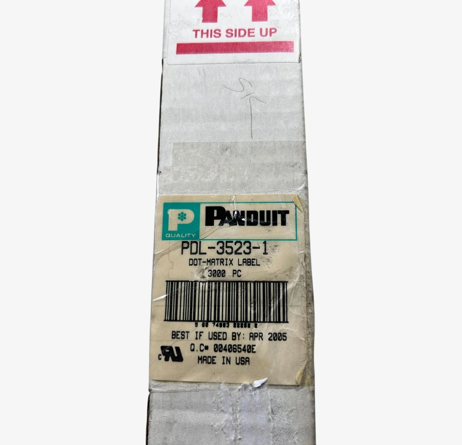 3000 Sheet Dot Matrix Label for Panduit PDL-3523-1 (Vinyl, 1.5'' x 2.25'')