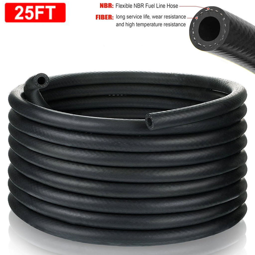 Fuel Line Hose for Small Engines (3/16" x 25 Feet) Rubber 300PSI