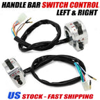 Chrome Handle Bar Switch Control for Universal Motorcycle (22mm 7/8")