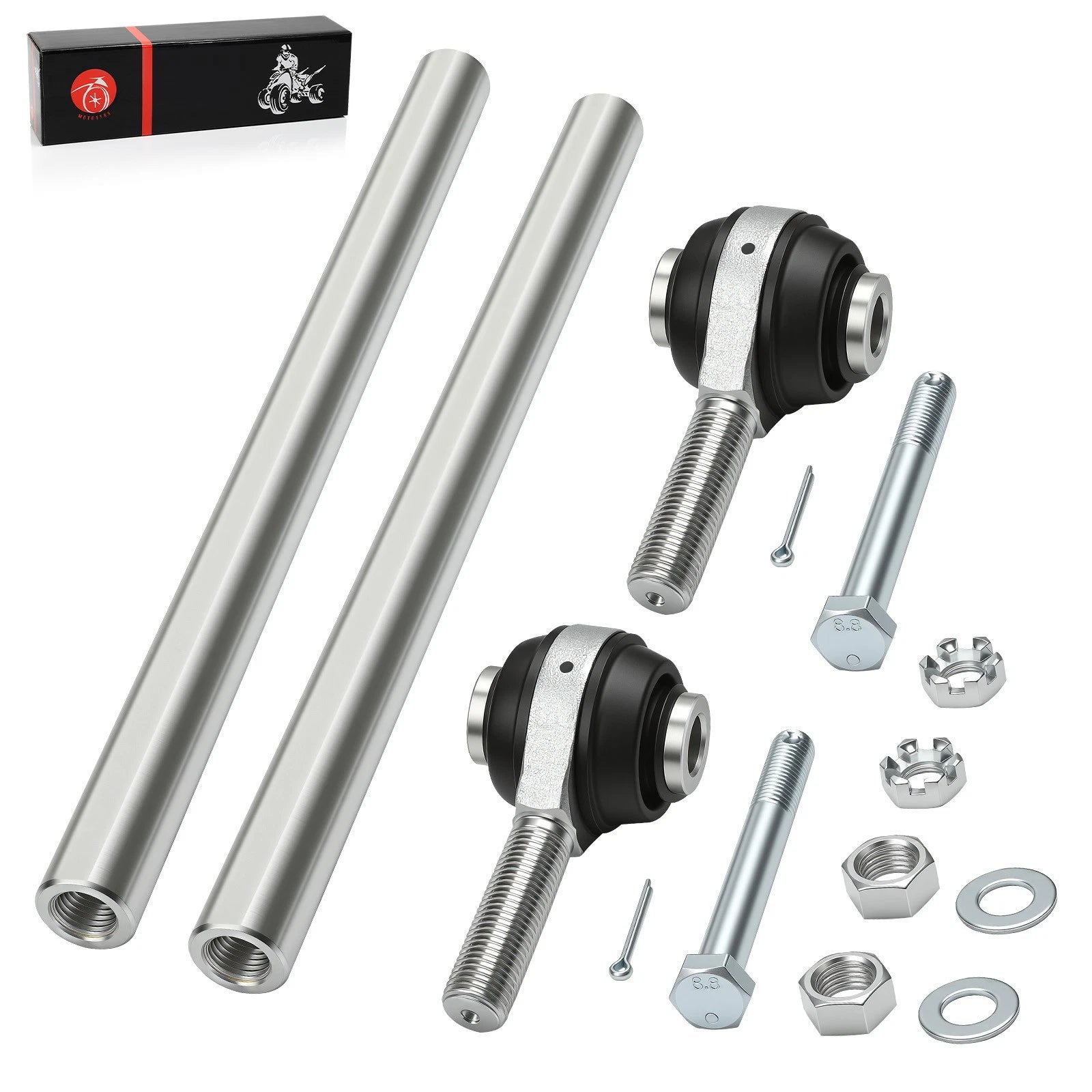 Set of 2 Heavy Duty Tie Rods with Ends for Can-Am Maverick 1000 2013–2018