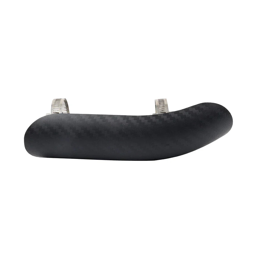 Universal Exhaust Muffler Heat Shield Cover for Car - Black/Silver Clamp