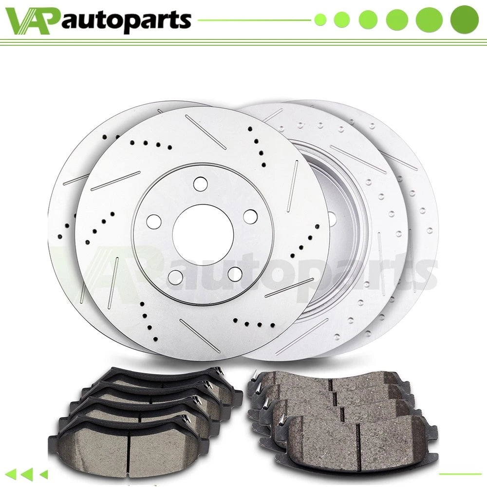 Brake Pads and Rotors Set for Chevrolet Impala, Oldsmobile Intrigue (Drilled)
