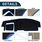 Dashboard Cover Mat for Suzuki Spacia MK54S (2013–2020) Black Blue Set of 1