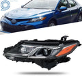 Driver Side Headlight for Toyota Camry (2018–2022) Halogen Black