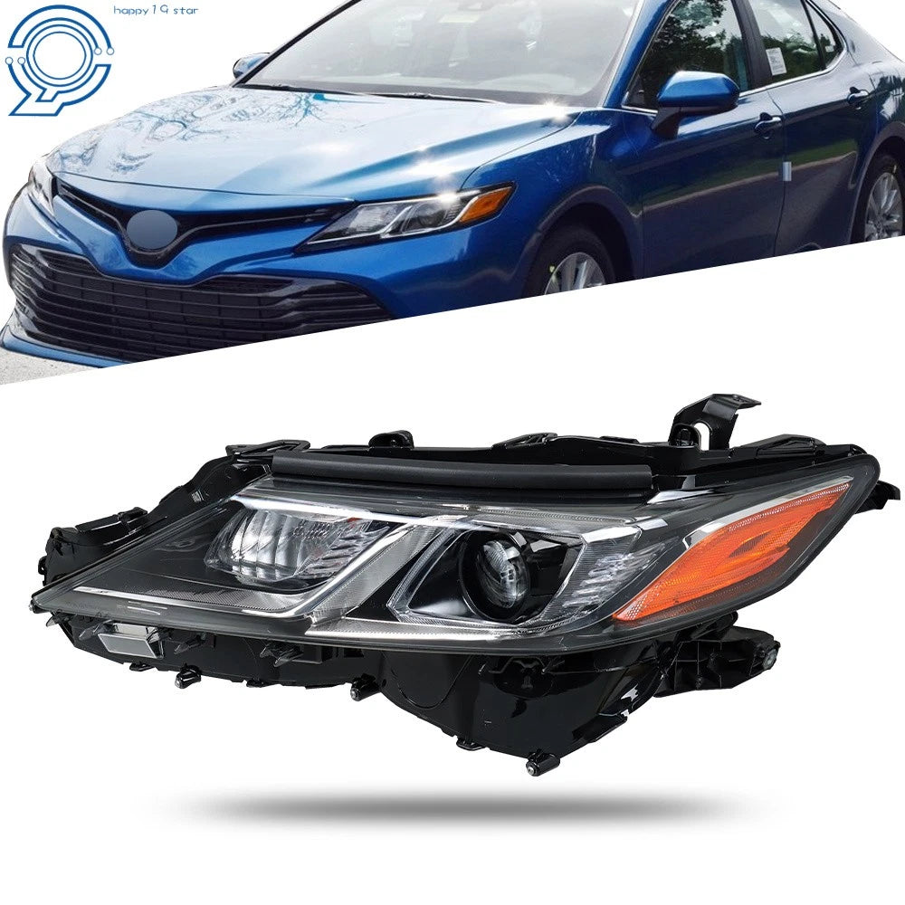 Driver Side Headlight for Toyota Camry (2018–2022) Halogen Black